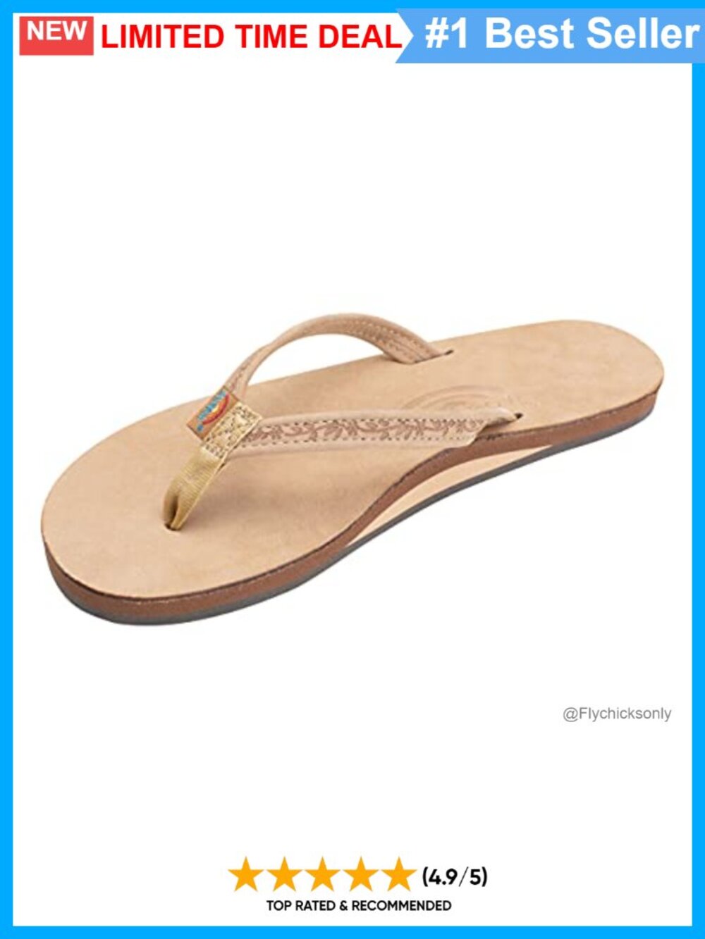 Nubuck Leather Floral Flip Flop Sandal Narrow Strap Arch Support